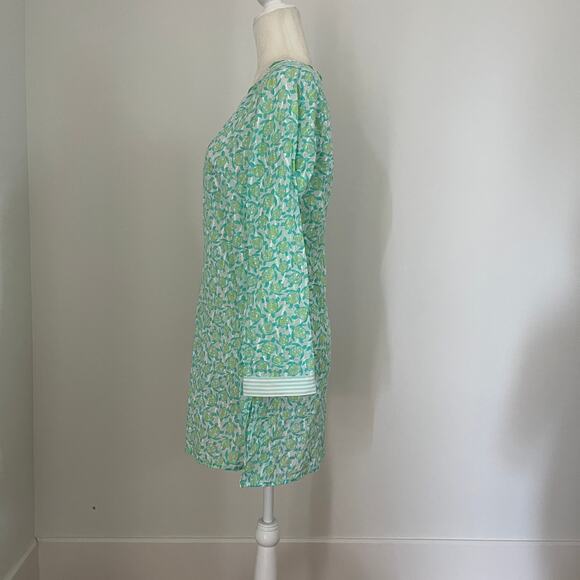 Vineyard Vines Women’s Beaded Turtle Swim Cover Up Tunic Top XS Beach Green - Picture 3 of 5